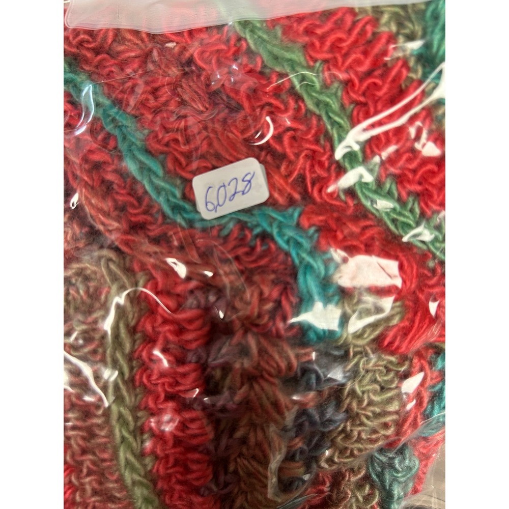 Boho Cottagecore Hippie Women OS Multi-Color‎ Crochet Triangle Infinity Scarf - Picture 6 of 6